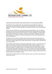 Outdoor Sport Channel Ltd® Global Outdoor Sports Television ...