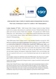 Press Release - Outdoor Sport Channel