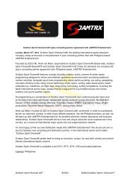 Press release - Outdoor Sport Channel