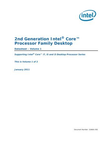 2nd Generation IntelÂ® Coreâ¢ Processor Family Desktop ... - Icecat.biz