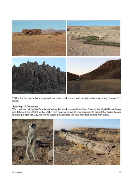 JOHAN & ADRI SNYMAN'S DAMARALAND TRIP REPORT : 9 - 26 ...