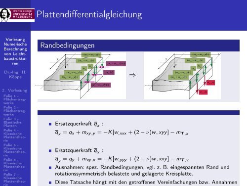 Vorlesung Numerische Berechnung von Leichtbaustrukturen - 2 ...