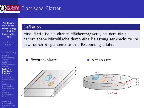 Vorlesung Numerische Berechnung von Leichtbaustrukturen - 2 ...