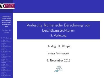 Vorlesung Numerische Berechnung von Leichtbaustrukturen - 3 ...