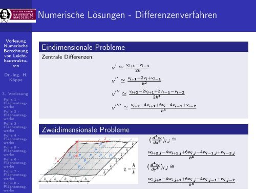 Vorlesung Numerische Berechnung von Leichtbaustrukturen - 3 ...