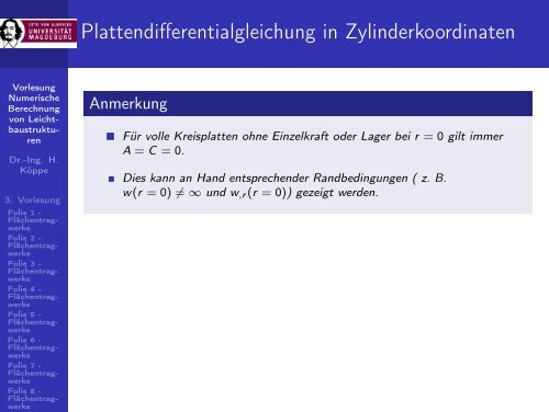 Vorlesung Numerische Berechnung von Leichtbaustrukturen - 3 ...