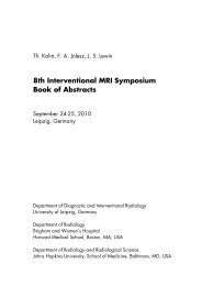 8th Interventional MRI Symposium Book of Abstracts - Otto-von ...