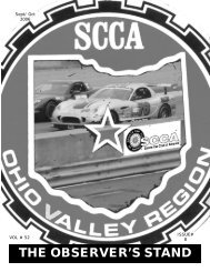 Sept Oct Front cover.qxp - The Ohio Valley Region of the SCCA