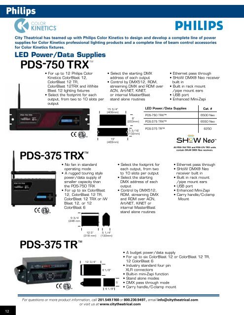 PRODUCT CATALOG - City Theatrical