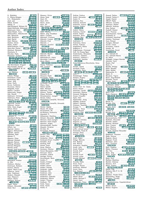 Author Index Dpg Verhandlungen 