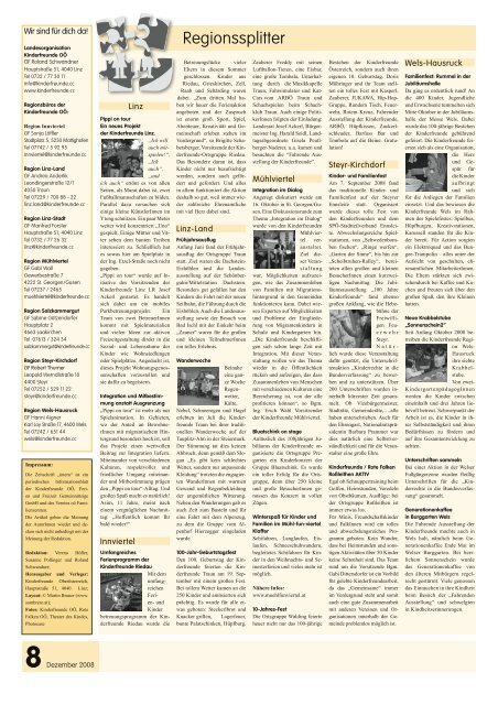 Ausgabe 02/08 - Kinderfreunde OberÃ¶sterreich