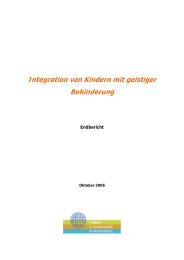 Integration von Kindern mit geistiger Behinderung