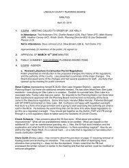 LINCOLN COUNTY PLANNING BOARD MINUTES April 20, 2010 1 ...