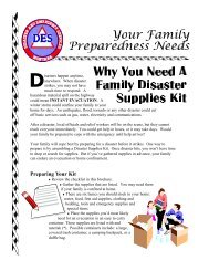 Family Disaster Supplies Kit Information - Department of Military Affairs