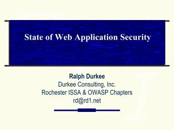 Stat of Web Application Security - owasp
