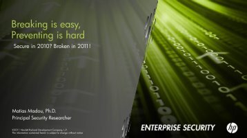 Secure in 2010! - owasp