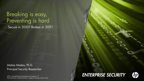 Secure in 2010! - owasp
