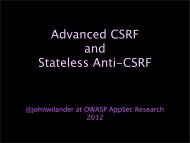 Advanced CSRF and Stateless Anti-CSRF - owasp