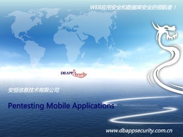 Pentesting Mobile Applications - Tony Liu & Rainman Wu - owasp