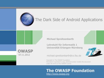 Dark Side of Android Applications - owasp