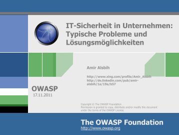 IT-Sicherheit in Unternehmen - owasp