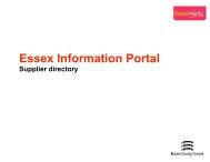 Supplier directory - Essex County Council