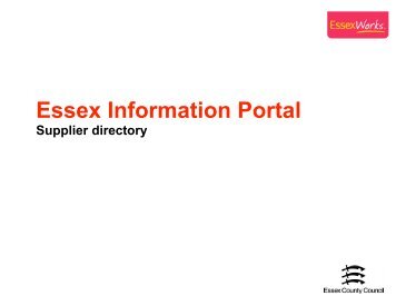 Supplier directory - Essex County Council