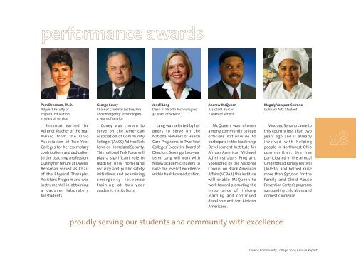 2003 Annual Report - Owens Community College