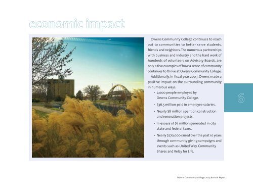 2003 Annual Report - Owens Community College