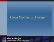 Clean Mechanism Design Basics - Owens Design