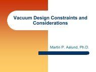 Vacuum Design Constraints and Considerations - Owens Design