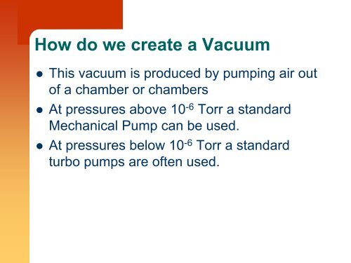 Vacuum Design Constraints and Considerations - Owens Design