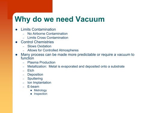 Vacuum Design Constraints and Considerations - Owens Design