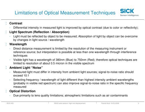 Optical Glass Metrology â Techniques / Limitations - Owens Design