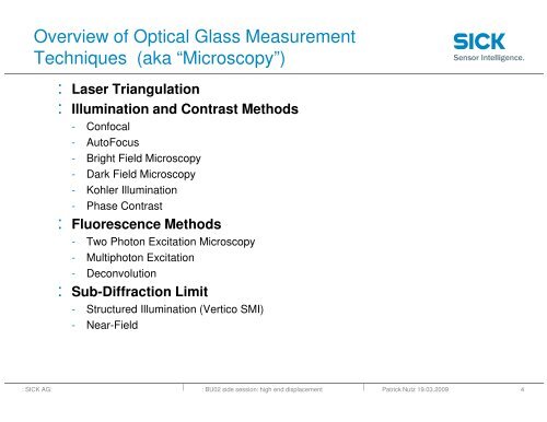 Optical Glass Metrology â Techniques / Limitations - Owens Design