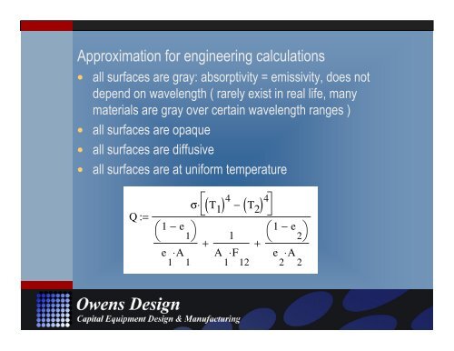 Heat Transfer in Vacuum - Owens Design