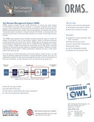 Download ORMS Datasheet - Owl Computing Technologies, Inc.