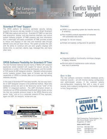 Download Scientech R*TimeÂ® Datasheet - Owl Computing ...