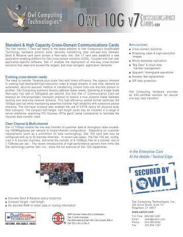 Download OWL v7 Cards Datasheet - Owl Computing Technologies ...
