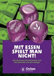 MIT ESSEN SPIELT MAN NICHT! - Oxfam