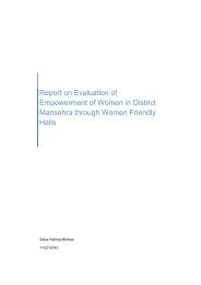 Report on Evaluation of Empowerment of Women in District ... - Oxfam