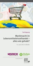 Marktmacht im Lebensmitteleinzelhandel â alles wie gehabt?