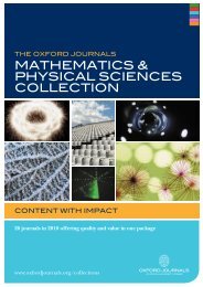 MaTheMaTics & Physical sciences cOllecTiOn - Oxford Journals