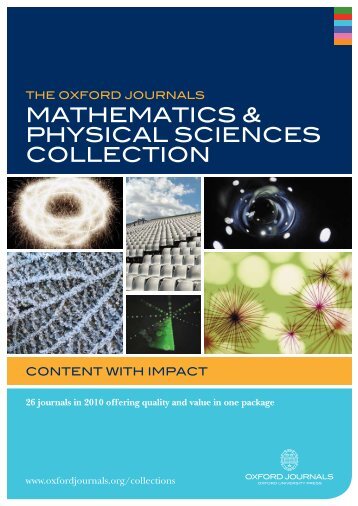 MaTheMaTics & Physical sciences cOllecTiOn - Oxford Journals