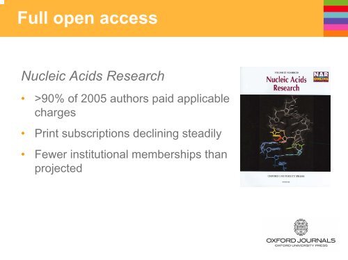 Experimenting with Open Access Publishing ... - Oxford Journals