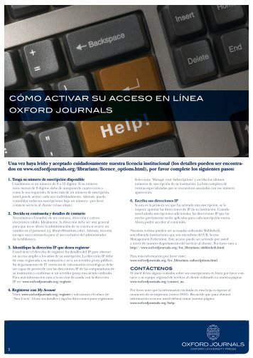 cÃ³mo activar su acceso en lÃ­nea oxford journals