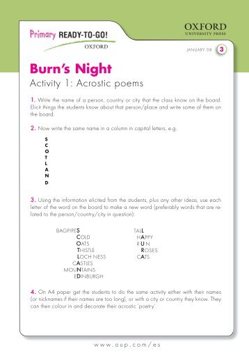 Burn's Night - Oxford University Press España