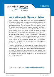 Les traditions de Pâques en Suisse - Oxford University Press