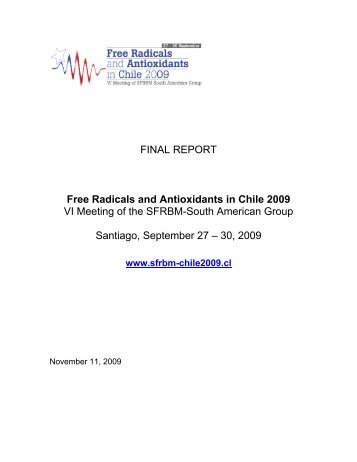 FINAL REPORT Free Radicals and Antioxidants in Chile 2009 VI ...