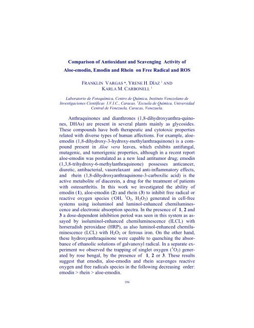 oxidants and antioxidants in biology - Oxygen Club of California